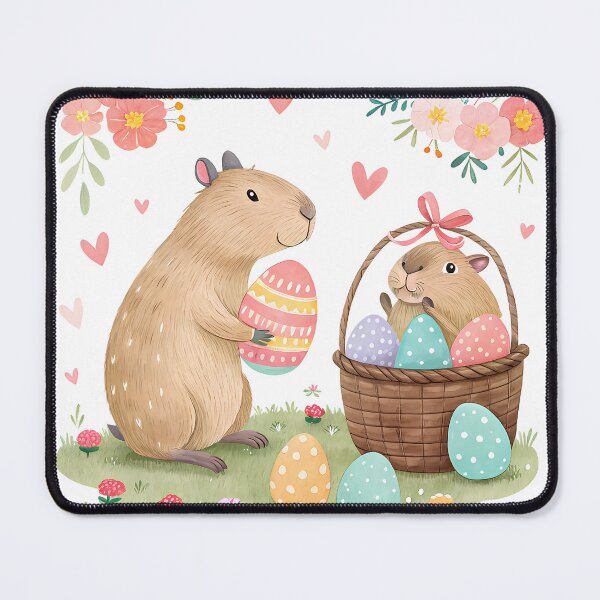 Item preview, A0669 Easter capybara capybara clipart, Easter animal clipart, spring holiday illustration, cute capybara art, festive Easter designed and sold by angieart68.