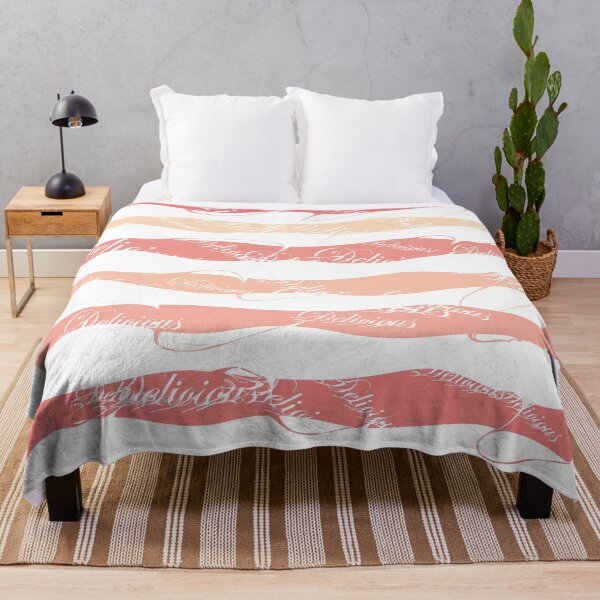 Item preview, Wavy Pattern with Elegant Repeated 'Delicious' Text designed and sold by Unlimited1999.