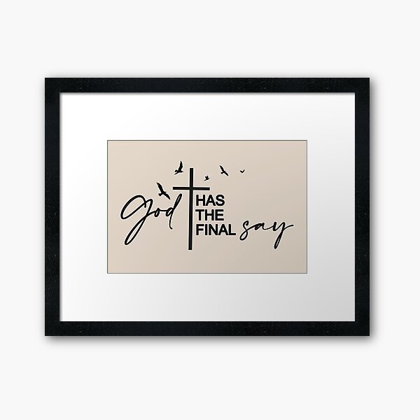 Vista previa del artículo con la obra «Dios tiene la última palabra», diseñado y vendido por simplydesignart.