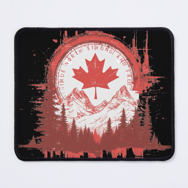 Item preview, True North Strong and Free | Compass + Wilderness (Black) designed and sold by Print-opia.