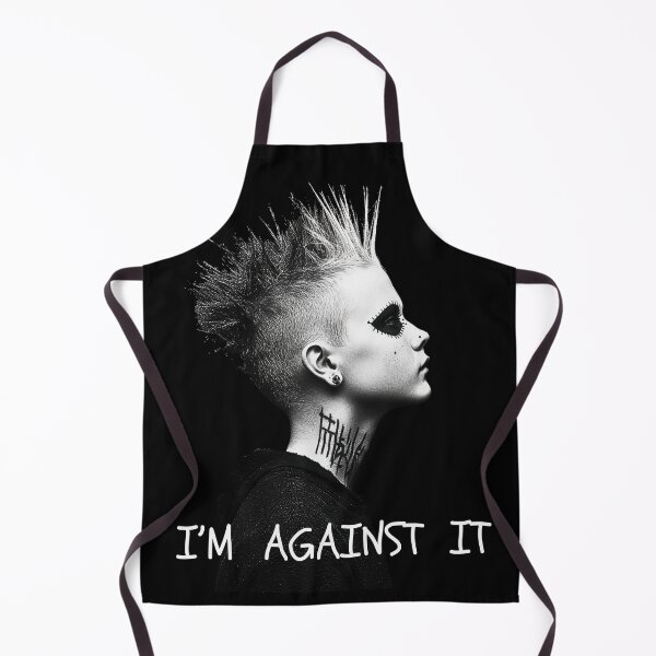 Item preview, I'm against it, a young punk, rebellion, black and white punk  designed and sold by silent-violin.