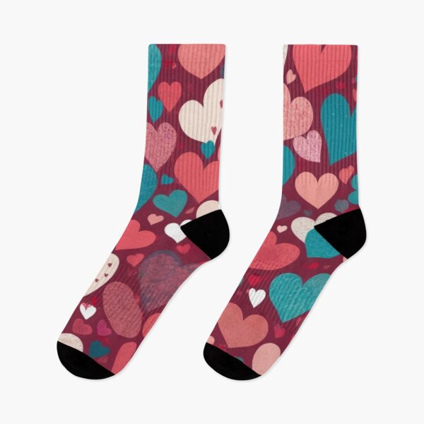 Item preview, Adorable pink and purple hearts in a delightful pattern designed and sold by adlkh.