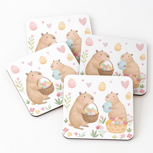 Item preview, A0669 Easter capybara Easter capybara clipart, Easter animal clipart, spring holiday illustration, cute capybara art, festive Easter designed and sold by angieart68.