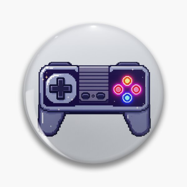 Item preview, Retro Pixel Game Controller With Glowing Buttons designed and sold by Jollys-ArtShop.