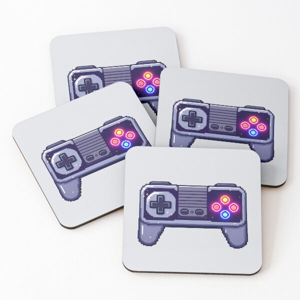 Item preview, Retro Pixel Game Controller With Glowing Buttons designed and sold by Jollys-ArtShop.