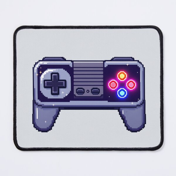 Item preview, Retro Pixel Game Controller With Glowing Buttons designed and sold by Jollys-ArtShop.