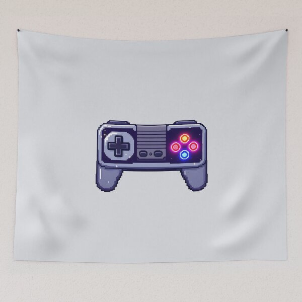 Item preview, Retro Pixel Game Controller With Glowing Buttons designed and sold by Jollys-ArtShop.