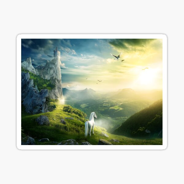 Unicorn Sunrise by Classic Visions Gallery Sticker