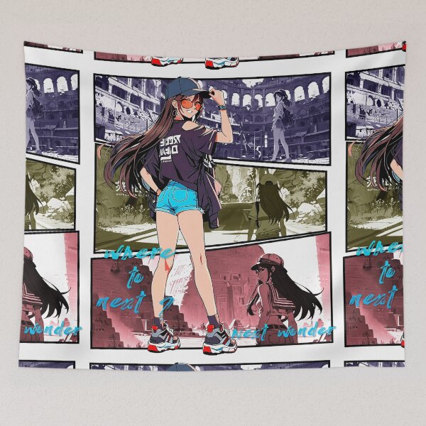 Item preview, trip to Anime Sticker, poster anime Travel to the next wonder of the modern world and take a photo of it. designed and sold by UrbanTRIP.