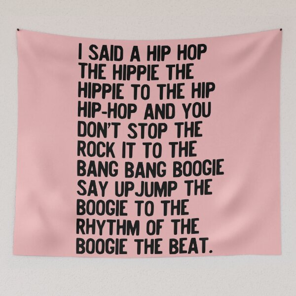 Item preview, Hip-Hop Lyric Wall Art - "Rapper’s Delight" Retro Typography Print designed and sold by HoneymoonHotel.