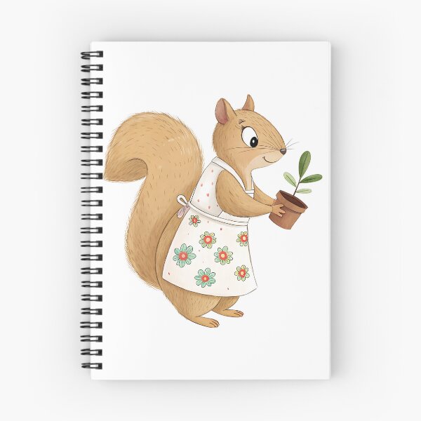 Item preview, A0671 Woodland Green Thumb gardening clipart for kids, forest animal illustrations, high-resolution nature art, transparent background designed and sold by angieart68.