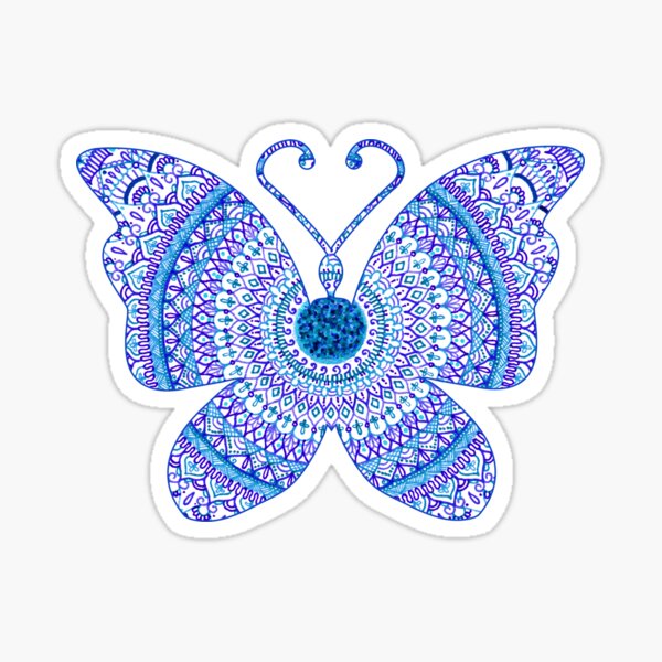 Item preview, Purple butterfly zentangle designed and sold by DesignPMG.