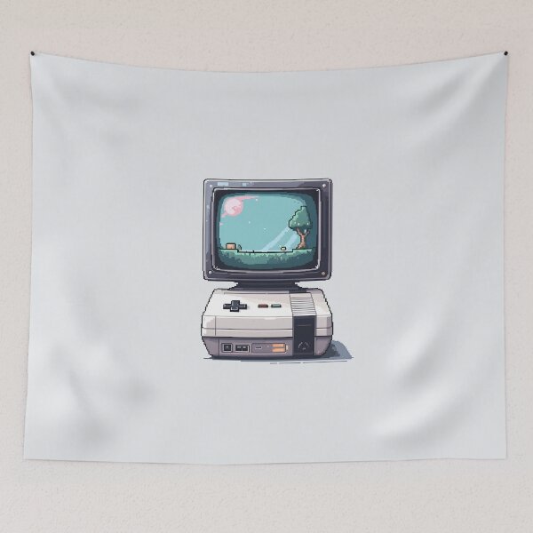 Item preview, Retro Pixel Gaming Setup designed and sold by Jollys-ArtShop.