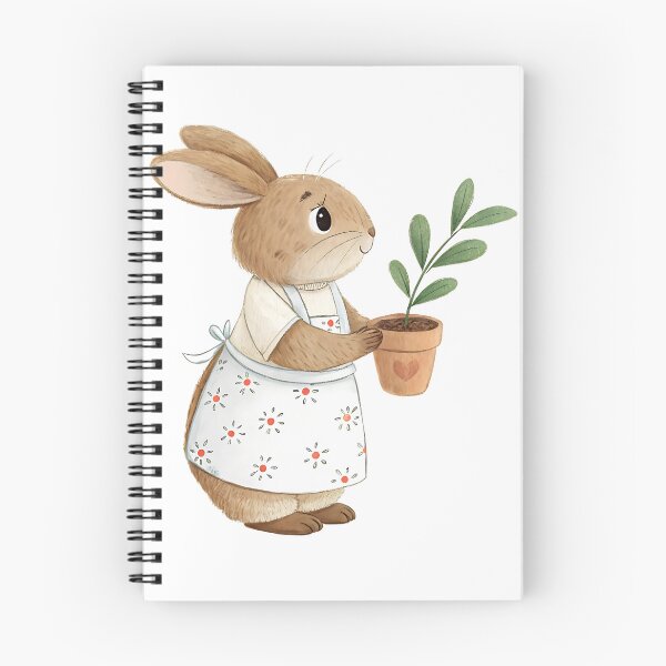 Item preview, A0671 Woodland Green Thumb gardening clipart for kids, forest animal illustrations, high-resolution nature art, transparent background designed and sold by angieart68.