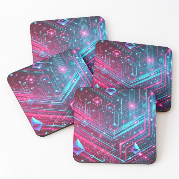 Item preview, Neon Cyber Geometry designed and sold by Raha-Art .