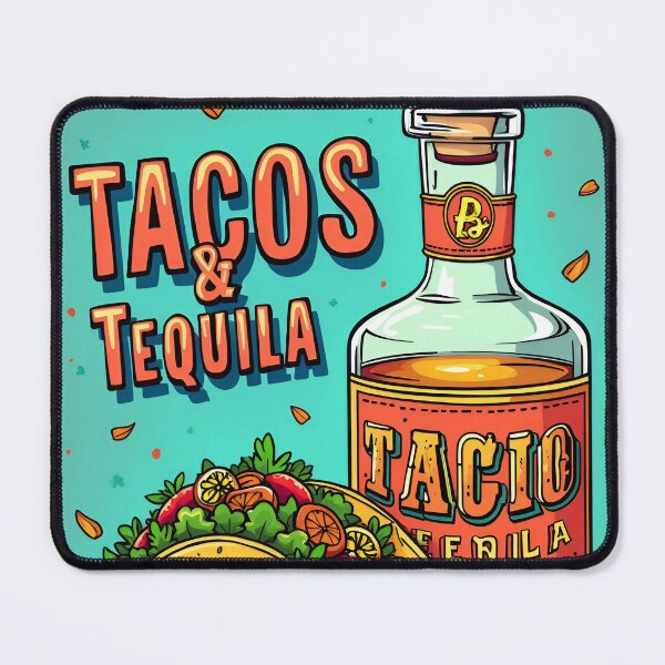 Item preview, Tacos & Tequila | Fun Mexican Fiesta Vibes | Perfect for Taco Lovers | Party-Ready Tacos and Tequila Design designed and sold by PaintedPixels01.