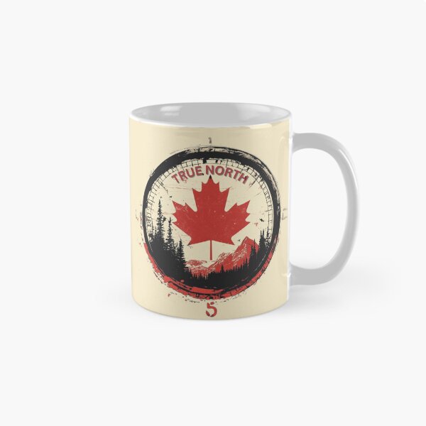 Aperçu de l'œuvre True North | O Canada | Boussole robuste créée et vendue par Print-opia.