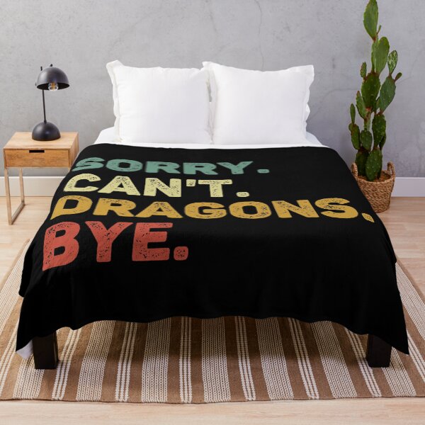 Item preview, Sorry Can't Dragons Bye Retro Dragon Lover designed and sold by RareBunny.