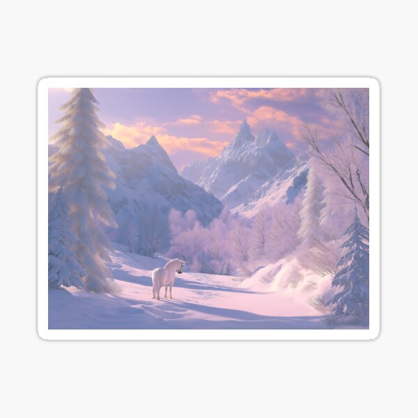 Unicorn Winter Sticker