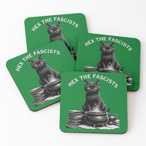 Item preview, Hex the Fascists: Cat Edition designed and sold by VeryGoodFiber.