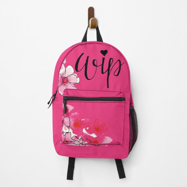 Item preview, Flowers Watercolour Pen Hand Lettering Pink WIP Illustration designed and sold by Jaana Day.