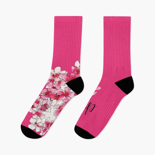 Item preview, Flowers Watercolour Pen Hand Lettering Pink WIP Illustration designed and sold by Jaana Day.