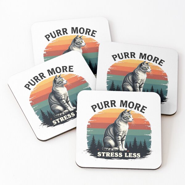 Item preview, Purr more, stress less designed and sold by Mindsway.