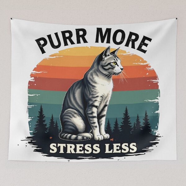 Item preview, Purr more, stress less designed and sold by Mindsway.