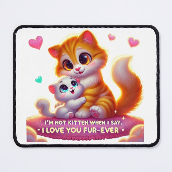 Item preview, "I’m Not Kitten – I Love You Fur-Ever | Cute Cat Lover Design" designed and sold by bannzy.