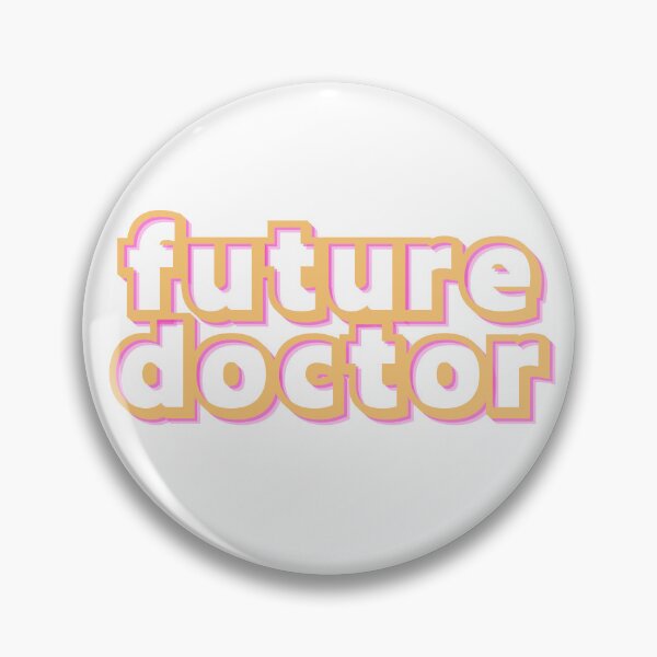 Item preview, future doctor - orange and pink  designed and sold by scholar stickers.