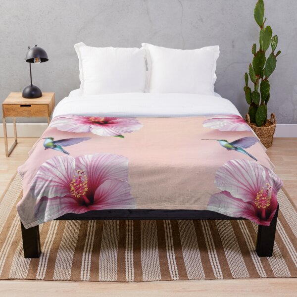 Item preview, Pink Hibiscus with hummingbird designed and sold by Lewis-mart.