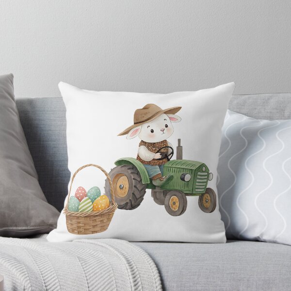 Item preview, A0676 Easter Tractor Journey  Easter tractor clipart, spring holiday illustrations, cute bunny driving tractor, festive designed and sold by angieart68.