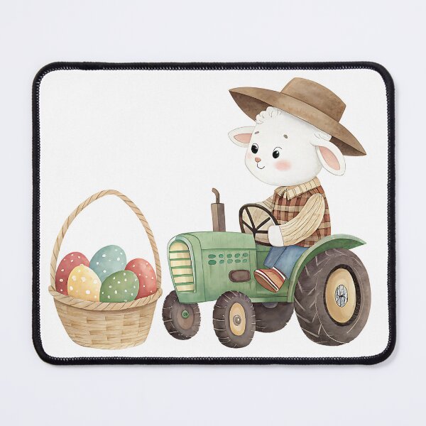 Item preview, A0676 Easter Tractor Journey Easter Tractor Journey, Easter tractor clipart, spring holiday illustrations, cute bunny driving tractor, festive designed and sold by angieart68.