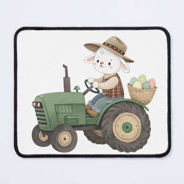 Item preview, A0676 Easter Tractor Journey Easter Tractor Journey, Easter tractor clipart, spring holiday illustrations, cute bunny driving tractor, festive designed and sold by angieart68.