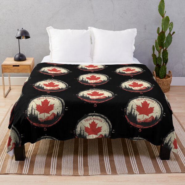 Item preview, Copy of True North Compass | O Canada (Black Pattern) designed and sold by Print-opia.