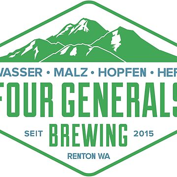 Artwork thumbnail, Green and Blue Hex by Four Generals Brewing