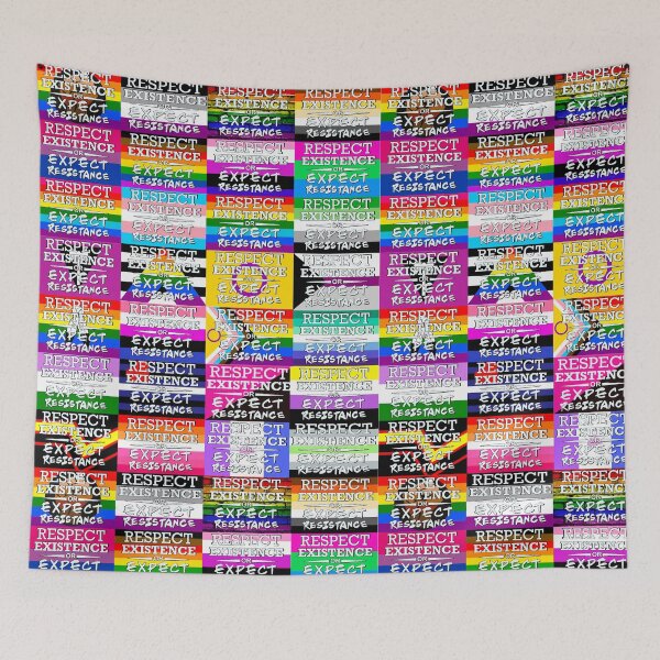 Item preview, Respect Existence or Expect Resistance, Bold Activism & Pride Statement Art designed and sold by aadventures.