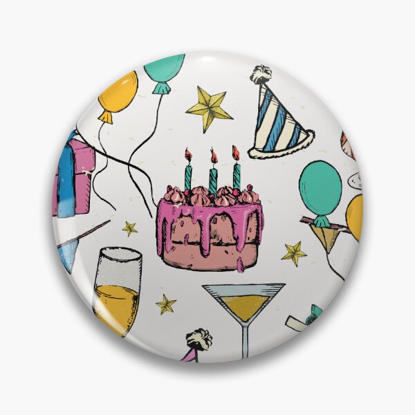 Item preview, birthday celebration party balloons cake champagne designed and sold by Gossip Rag.
