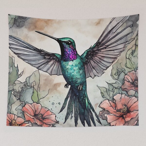 Item preview, Hummingbird - WC & Ink 6 designed and sold by KBMediaArt.