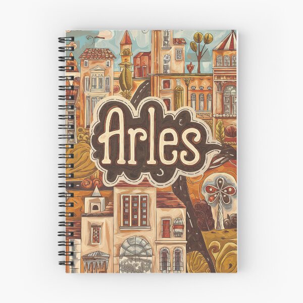 Item preview, Arles City of France Whimsical Retro Doodle Art designed and sold by Witty Shirts.