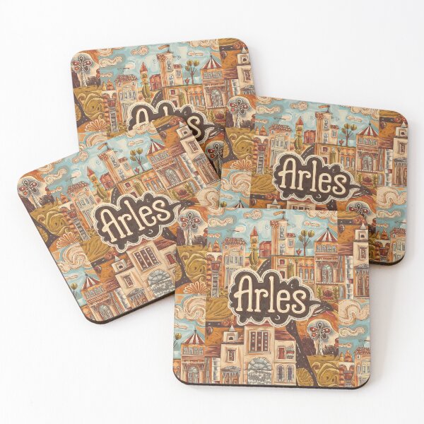 Item preview, Arles City of France Whimsical Retro Doodle Art designed and sold by Witty Shirts.