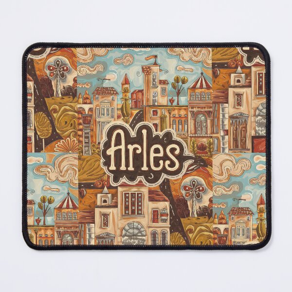 Item preview, Arles City of France Whimsical Retro Doodle Art designed and sold by Witty Shirts.