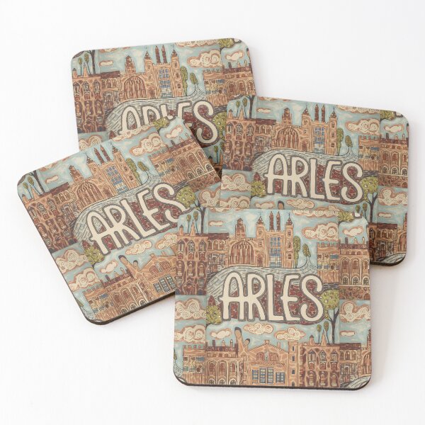 Item preview, Arles City of France Whimsical Retro Doodle Art designed and sold by Witty Shirts.