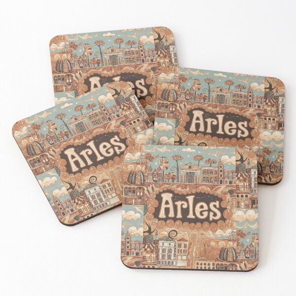 Item preview, Arles City of France Whimsical Retro Doodle Art designed and sold by Witty Shirts.