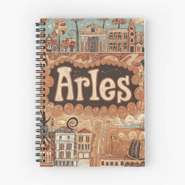 Item preview, Arles City of France Whimsical Retro Doodle Art designed and sold by Witty Shirts.
