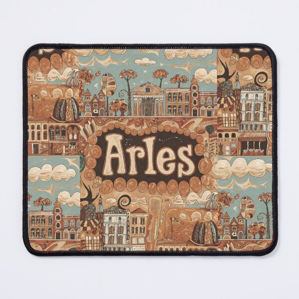 Item preview, Arles City of France Whimsical Retro Doodle Art designed and sold by Witty Shirts.