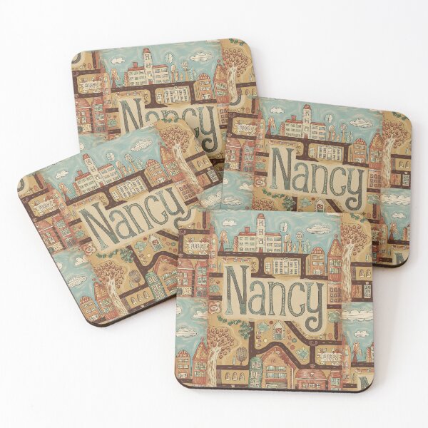 Item preview, Nancy City of France Whimsical Retro Doodle Art designed and sold by Witty Shirts.
