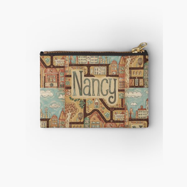 Item preview, Nancy City of France Whimsical Retro Doodle Art designed and sold by Witty Shirts.