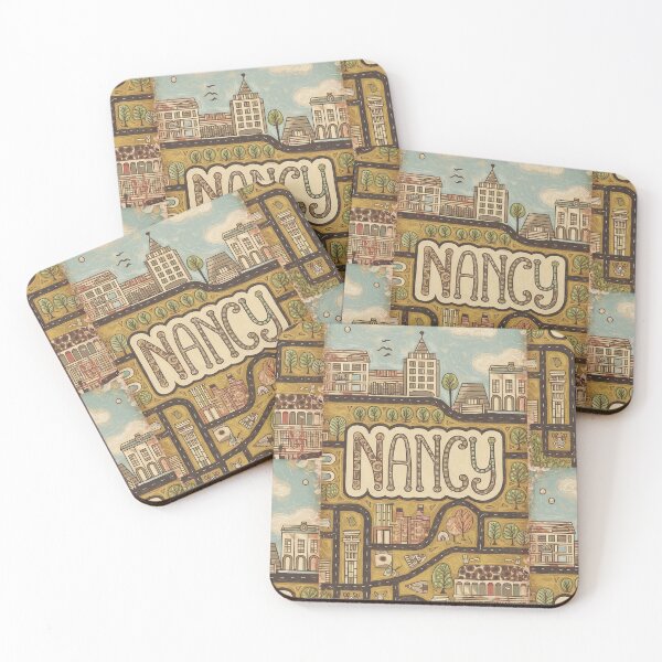 Item preview, Nancy City of France Whimsical Retro Doodle Art designed and sold by Witty Shirts.