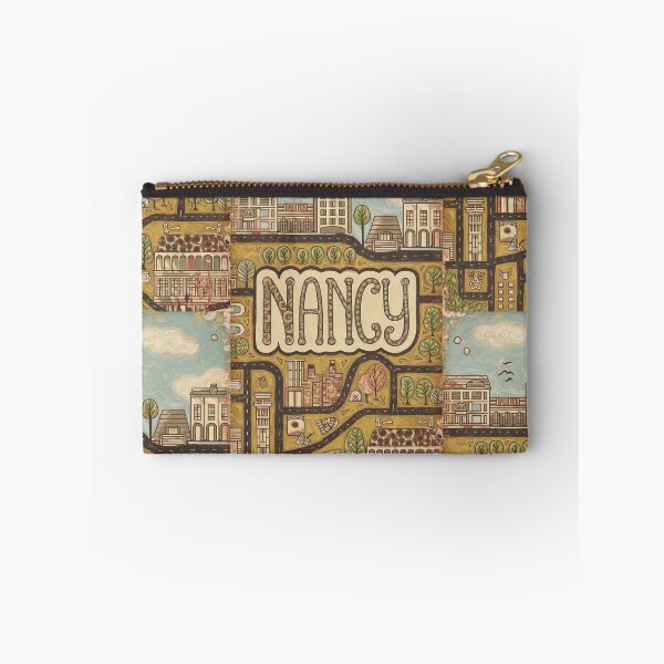 Item preview, Nancy City of France Whimsical Retro Doodle Art designed and sold by Witty Shirts.